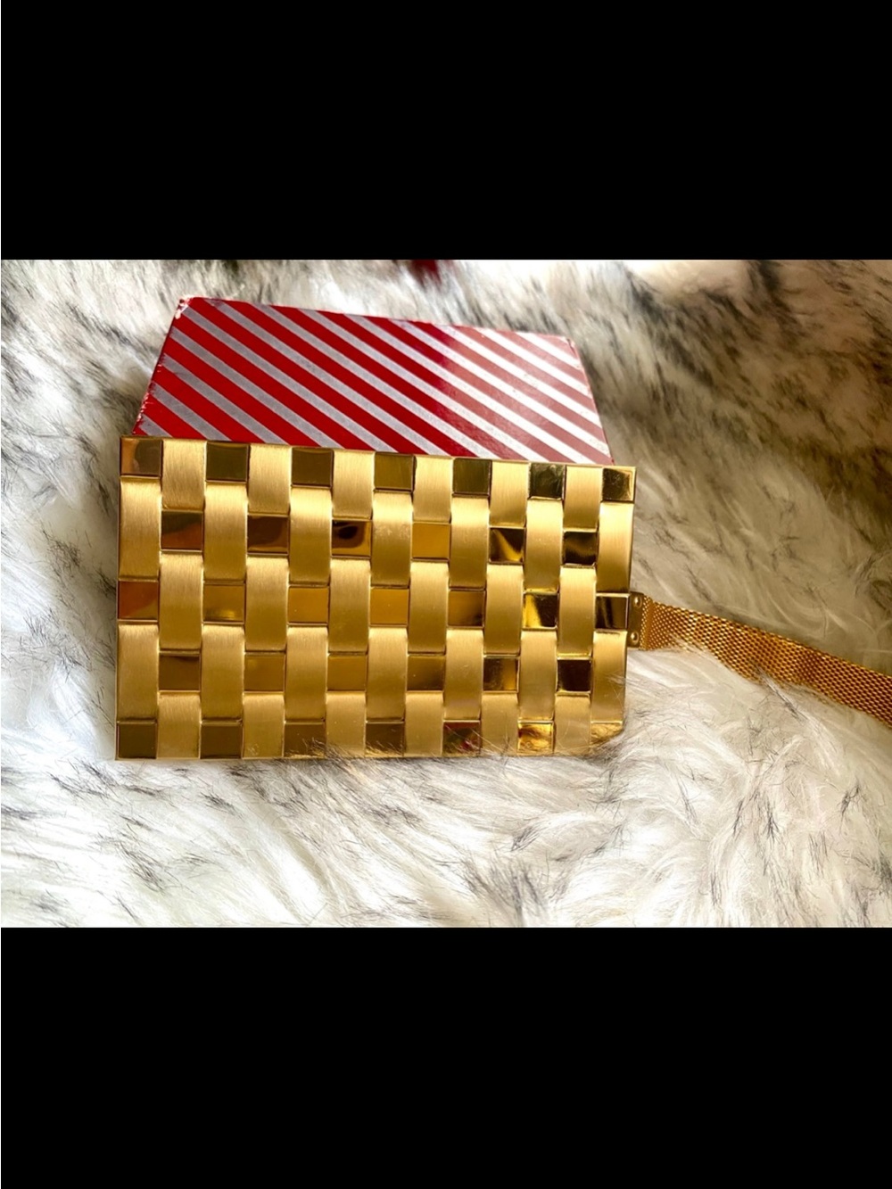 Vintage 1950s Metal Basketweave Minaudière Carryall, Compact/Lipstick - Clutch